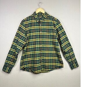 LL Bean Signature Slim Fit Plaid Button Down Shirt Men Size L Long Sleeve Cotton